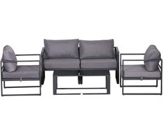 Lauko baldų komplektas Outsunny Modernus keturių dalių sodo baldų komplektas - pilka, 138 x 69 x 63 cm