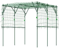 Outsunny nerūdijančio plieno grotelės vijokliniams augalams, trikampio formos atrama, 223x223x223 cm, rožių arka, sodo grotelės vijokliniams augalams, kambarinėms gėlėms, daržovėms, žalias