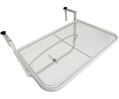 Outsunny Pakabinamas staliukas balkonui, reguliuojamo aukščio kvadratinis - baltas L60 x W56,5 x H45 cm