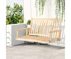 Outsunny Pakabinamos medinės sodo sūpynės 2 žmonėms 117 x 69 x 60 cm