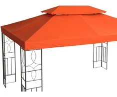 "Outsunny" pakaitinis paviljono stogas metaliniam paviljonui 3x4m - rūdžių raudona