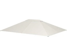 "Outsunny" pakaitinis sodo paviljono stogas 3,97x2,97 m UV apsauga, vandeniui atsparus paviljono stogas, kremas