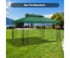 "Outsunny" pakaitinis stogelis sodo paviljonui, poliesteris, 3x4 m, žalias