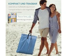 "Outsunny" paplūdimio kilimėlis, 2 sulankstomų paplūdimio gultų su pagalve rinkinys, 5 pakopų reguliuojamo aukščio paplūdimio čiužinys su transportavimo krepšiu, plienas, įvairiaspalvis, 134 x 48 x 33-43 cm