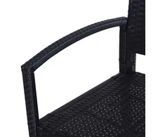 Outsunny Poliratano sodo suoliukas, 2 sėdimų vietų - juodas W122 x D60 x H87cm