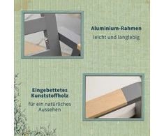 Lauko baldų komplektas Outsunny Prabangus sodo valgomojo baldų komplektas 6 asmenims, 6 kėdės, 1 stalas, atsparus oro sąlygoms, 175 x 92,5 x 73 cm