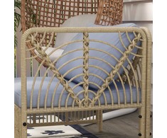 Lauko baldų komplektas "Outsunny" rotango sodo baldų komplektas, 5 dalių balkono baldų komplektas su pagalvėlėmis, su kampine sofa, taburetėmis, terasos baldų komplektas, plienas, šviesiai pilka spalva