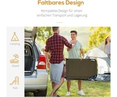Outsunny Saulės gultas su skaitymo langeliu - ruda