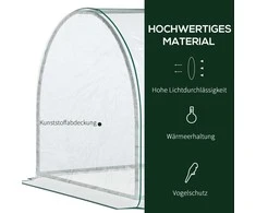 Outsunny šiltnamis su durimis, daigykla, augalų auginimui, plienas, PVC, 250x100x80 cm