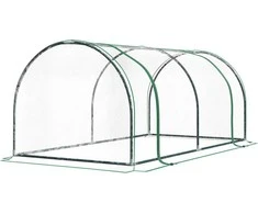 "Outsunny" šiltnamis su durimis, šaldymo rėmas, augalų auginimui, plieno PVC, 200x100x80cm