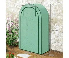 "Outsunny" šiltnamis su apvaliomis stogo durimis, lentynomis, žiemai atsparus plieno plėvelinis šiltnamis, šiltnamis balkonui, sodui, pomidorų namelis 100 x 45 x 160 cm, pomidorų šiltnamis pomidorams, daržovėms, gėlėms, žalumynams