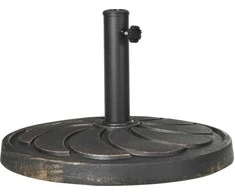 "Outsunny" skėčių stovas 18 kg, Ø38/48 mm skėčių stulpui, apvalus sodo skėčių stovas, sintetinė derva, bronza