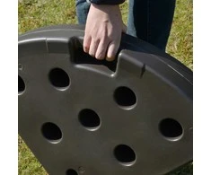 Outsunny Skėčių stovas, galima pripildyti 17 kg vandens/25 kg smėlio, HDPE, kava, 100x100x10,5 cm