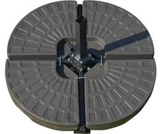 Outsunny Skėčių stovas, galima pripildyti 17 kg vandens/25 kg smėlio, HDPE, kava, 100x100x10,5 cm