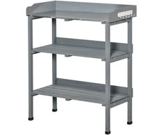 Outsunny Sodinimo stalas su metaliniu darbiniu paviršiumi 76x37x89cm