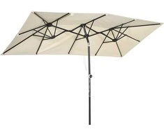 Outsunny Sodo skėtis su reguliuojamu pasvirimo kampu - kreminis 150 x 295 cm