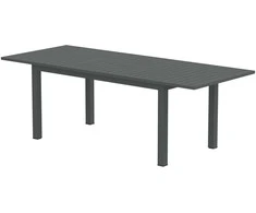 "Outsunny" sodo stalas, prailgintas aliuminis 160/220x90 cm Oro sąlygoms atsparus balkono stalas, neslidus bufeto stalas Stalas 6-8 žmonėms, lauko valgomojo stalas sode, terasoje, balkone, pilkas