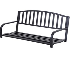 Outsunny Sodo sūpynės dviejų vietų sūpynės - juoda 127 x 60 x 53 cm