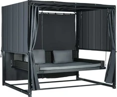 Outsunny Sodo sūpynės su pavėsine, skirtos sodui, 235 x 180 x 210 cm