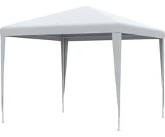 "Outsunny" stabili vakarėlių palapinė 2,7x2,7 m, paspaudimo sistema, PE tentas, plieno rėmas, balta