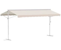 Stovinti markizė, sodo stogelis nuo saulės - Smėlio spalvos 4,5x3,4 m
