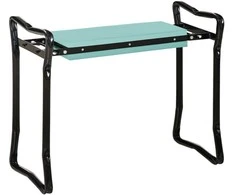 Sulankstoma sodo taburetė, Pagalba klūpant iki 150 kg - Tamsiai žalia 58 x 28 x 49 cm