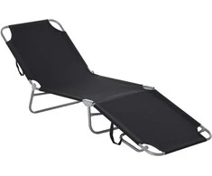 Outsunny Sulankstomas gultas nuo saulės iki 120 kg - juodas