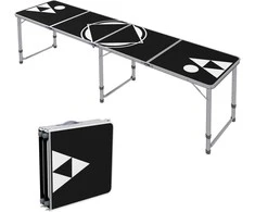 Outsunny Sulankstomas stovyklavimo stalas 240 x 60 cm - juodas
