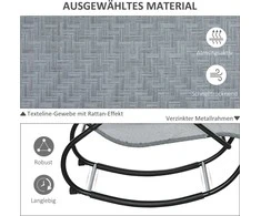 Supamasis gultas su pagalve iki 160 kg - Pilka 61 x 160 x 79 cm