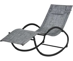 "Outsunny" supamasis gultas, supamasis krėslas su pagalve, sodo gultas, pilka, 155 x 61 x 88 cm