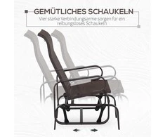 Outsunny Supamasis sodo krėslas 60x 75 x 104 cm