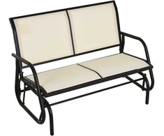 Outsunny Supamasis sodo suoliukas, kreminis 120 x 70 x 85 cm
