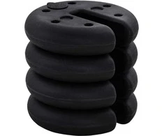 Outsunny Švenčių palapinės svoris, paviljono svoris iki 5kg, HDPE plastikas, juodas, Ø25x6cm