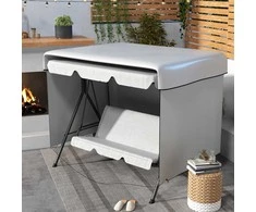 Outsunny Apsauginis tentas sodo baldų uždangalas, Vandeniui atsparus apsauginis tentas nuo UV spindulių su papildomu tvirtinimu - pilka 215 x 155 x 150 cm
