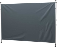 Outsunny markizė su alkūne, reguliuojamo aukščio, be gręžimo, atspari UV spinduliams, su sieniniu laikikliu, 350 cm pločio, terasai ir balkonui, tamsiai pilka
