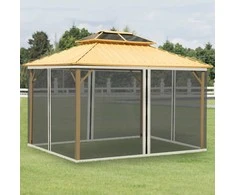 Outsunny Tinklelis nuo uodų 3x4 pavėsinei, 4 šoniniai skydeliai, su užtrauktuku