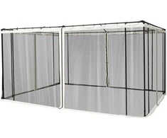 Outsunny Tinklelis nuo uodų 3x4 pavėsinei, 4 šoniniai skydeliai, su užtrauktuku
