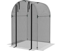 "Outsunny" tinklelis nuo vabzdžių sodo tinklelis durų apsauga nuo kenkėjų plieno rėmas HDPE juodas 1,2x1,2 m