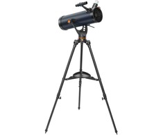 Outsunny teleskopas su veidrodžiais, 114 mm objektyvas, 2 okuliarai, ieškiklis, aliuminis, tamsiai mėlynas
