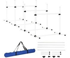 Pawhut Agility treniruočių rinkinys, šunų dresavimo rinkinys 4 x kliūtys