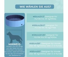 Pawhut Didelis baseinas šunims Ø100xH30 cm