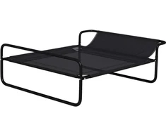 "PawHut Dog Lounger Outdoor", paaukštintas šuns gultas su orui pralaidžiu tinkliniu užvalkalu, gultas mažiems ir vidutinio dydžio šunims, juodas 91 x 69 x 29 cm