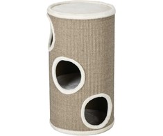 "PawHut" draskyklė, aukštis 70 cm, žaidimų statinė katėms, 3 lygiai, kačių draskyklė su 3 urvais, kačių medis, draskymo bokštas, sizalis, pliušas