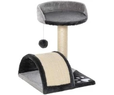 Pawhut Draskyklė, stabilus kačių medis, pilkos spalvos, 35,5x37x46cm