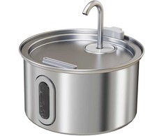 PawHut kačių fontanėlis 2,5 l gėrimo fontanėlis katėms su tyliu siurbliu, LED aktyvintos anglies filtru, 19,4 x 19,4 x 18,7 cm