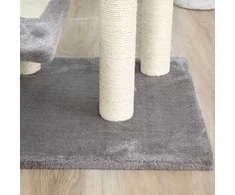 "PawHut" laipiojimo medis kačių medis žaidimų medis kačių draskymo medis laiptai 5 sluoksniai smėlio spalvos pilka 48,5 x 48,5 x 100 cm (DxŠxVxH)