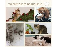 "PawHut" laipiojimo sienelė katėms, 4 dalių rinkinys su laiptais, hamaku, šokinėjimo platforma, pliušas, iki 5kg