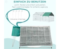 PawHut aptvaras, aptvaras smulkiems gyvūnams, jūrų kiaulyčių aptvaras, maniežas su uždanga, lauko aptvaras, aptvaras smulkiems gyvūnams, plieno