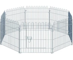 Pawhut Metalinė sulankstoma tvorelė augintiniams, šuniukų aptvaras 63x60 cm