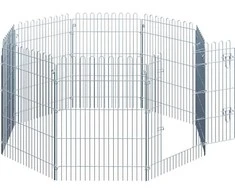 PawHut aptvaras šuniukams, 8 dalių maniežas ir voljeras, 63x91 cm, saugus ir stabilus